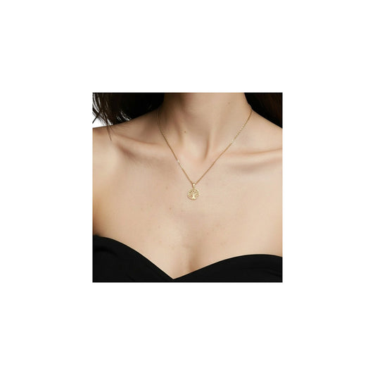 Tree of life pendant gold 9ct 14k solid family branch charm | Qutahia Jewelry