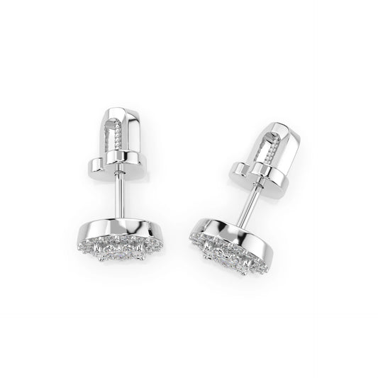 Illusion Earring (Round), 0.12 ct — 102-10018(2.5)