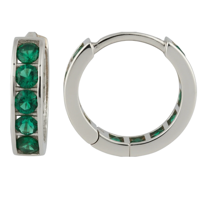 14k Gold Huggie Hoop Earrings in Solid 9K & 14K Gold | Qutahia Jewelry