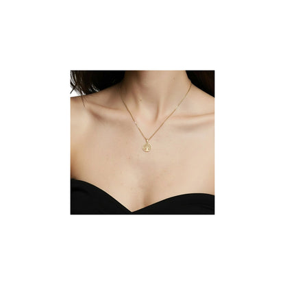 Tree of life pendant gold 9ct 14k solid family branch charm | Qutahia Jewelry