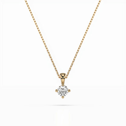 Solitaire Necklace (Round), 0.2 ct — 104-10011(3.7)