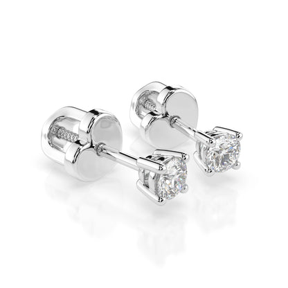Solitaire Butterfly Earring (Round), 0.3 ct — 102-10012/1(3.4)