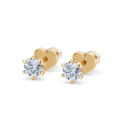 Solitaire Butterfly Earring, 0.6 ct — 102-10040/1(4.2)