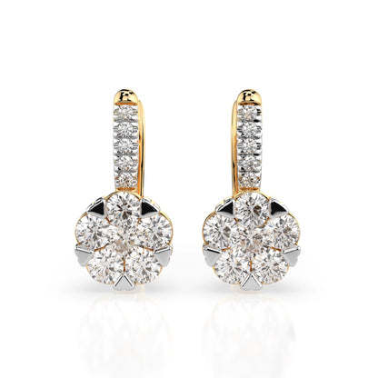 Illusion Earring (Round), 0.3 ct — 102-10015/4(3.4)