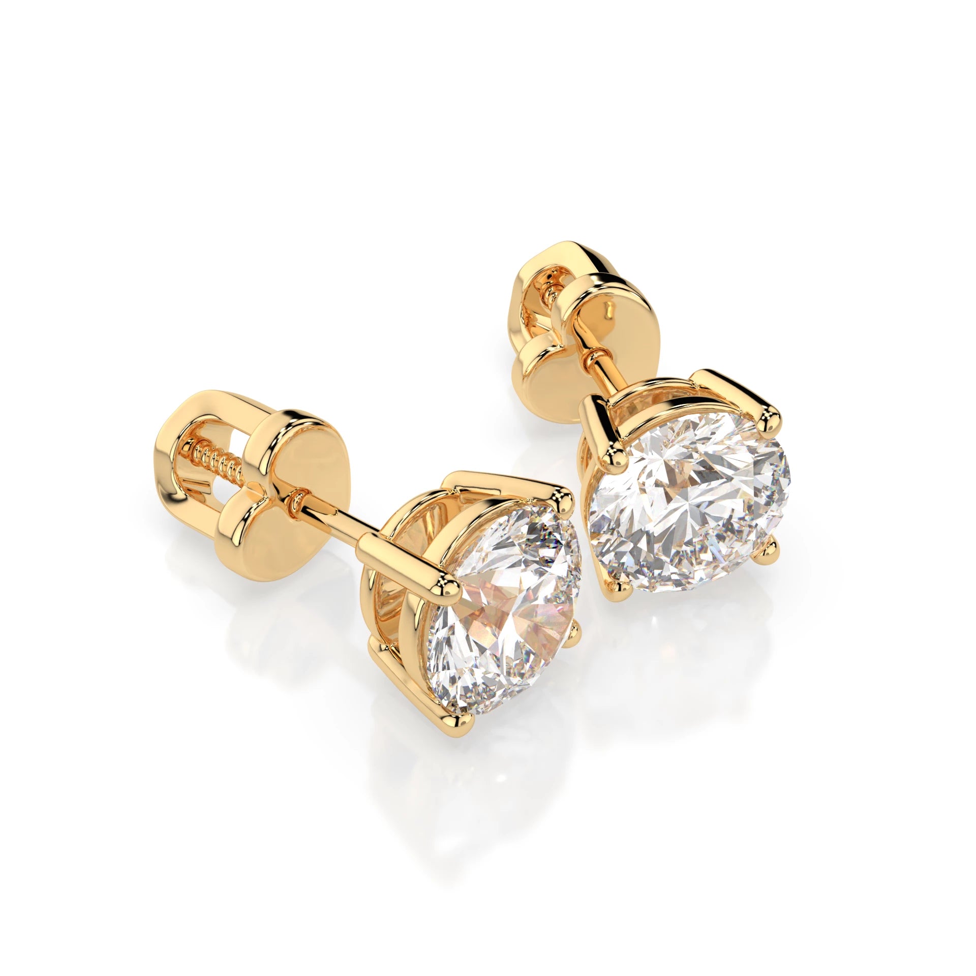 Solitaire Butterfly Earring (Round), 2.0 ct — 102-10012/1(6.5)