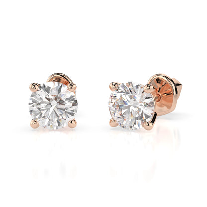 Solitaire Butterfly Earring (Round), 0.9 ct — 102-10012/1(4.8)