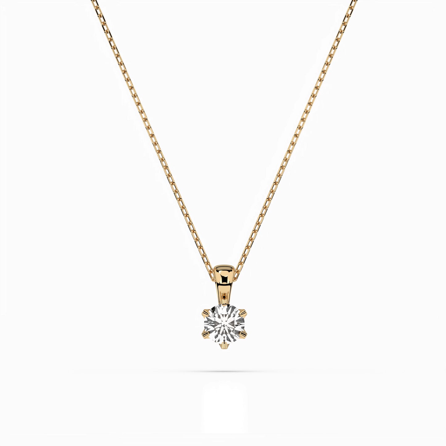 Solitaire Necklace (Round), 0.3 ct — 104-10004(4.2)