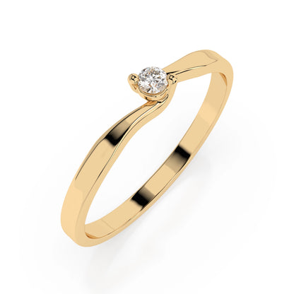 Solitaire Ring (Round), 0.04 ct — 101-10032(2.2)