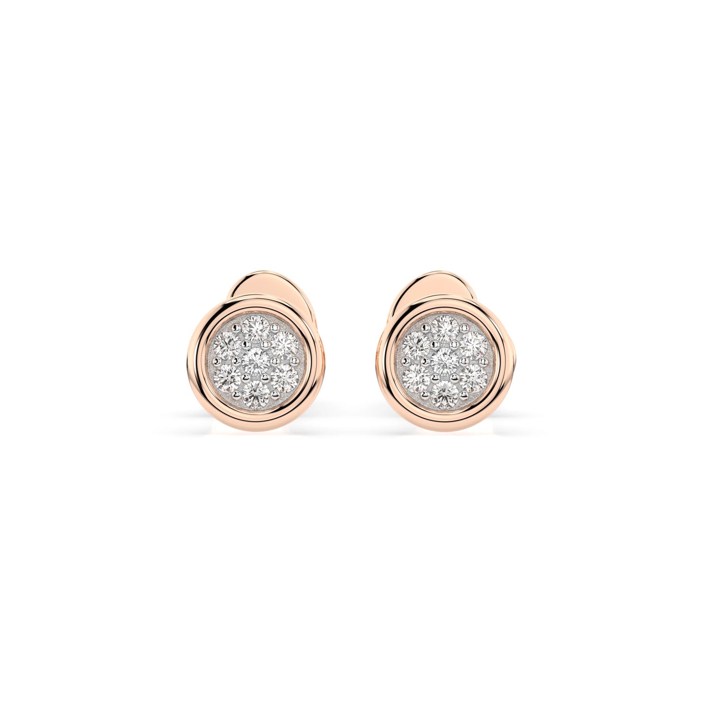 Illusion Earring (Round), 0.08 ct — 102-10068