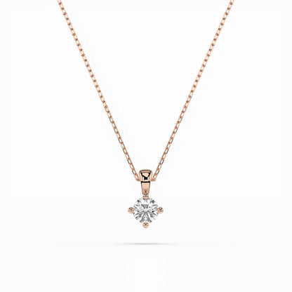 Solitaire Necklace (Round), 0.1 ct — 104-10011(3.0)