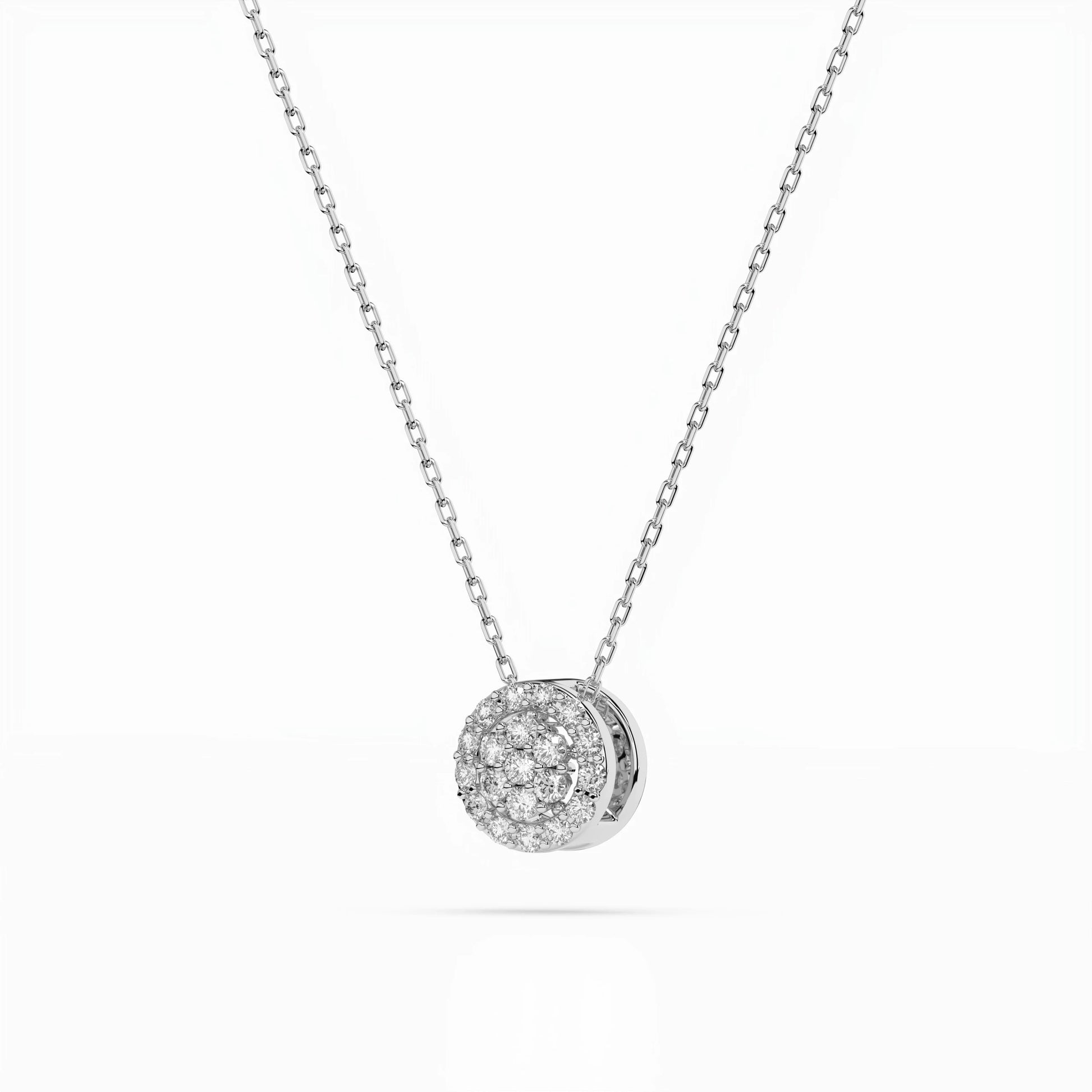 Illusion Necklace (Round), 0.08 ct — 104-10038