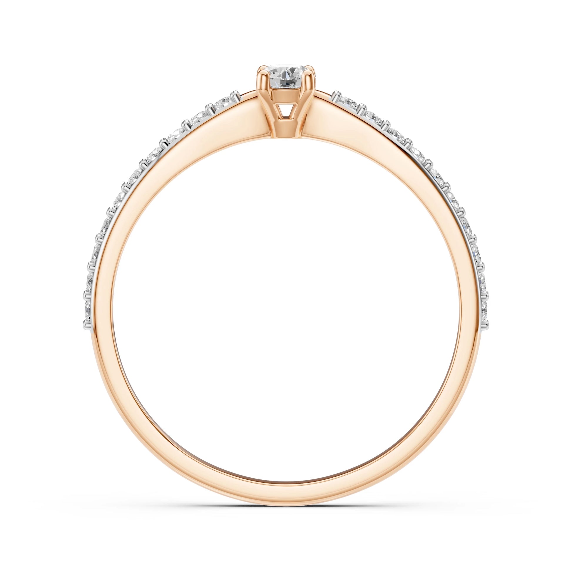 Solitaire Eternity Ring (Round), 0.1 ct — 101-10116/2(3.0)