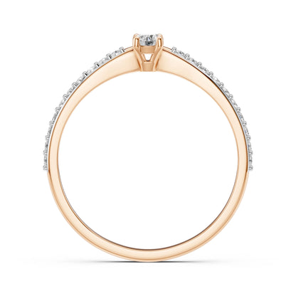 Solitaire Eternity Ring (Round), 0.1 ct — 101-10116/2(3.0)