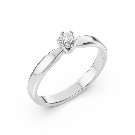 Solitaire Ring (Round), 0.15 ct — 101-10040(3.4)