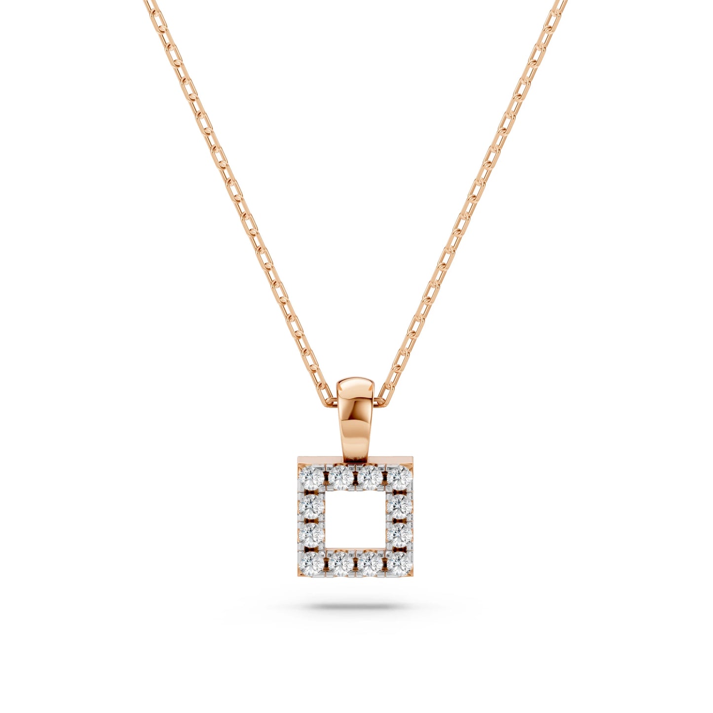 Minimalism Necklace (Round), 0.06 ct — 104-10079