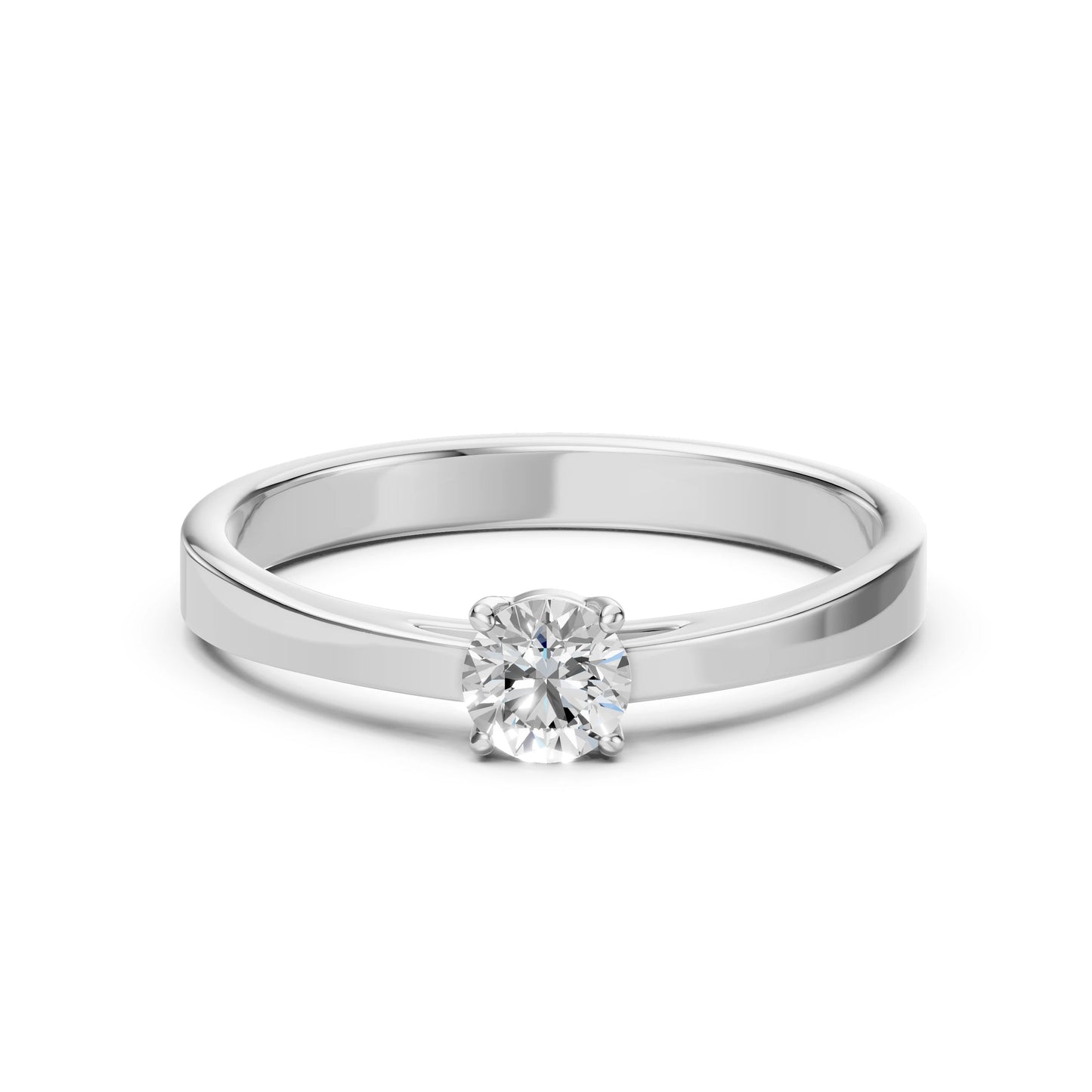 Solitaire Ring (Round), 0.35 ct — 101-10012/1(4.5)