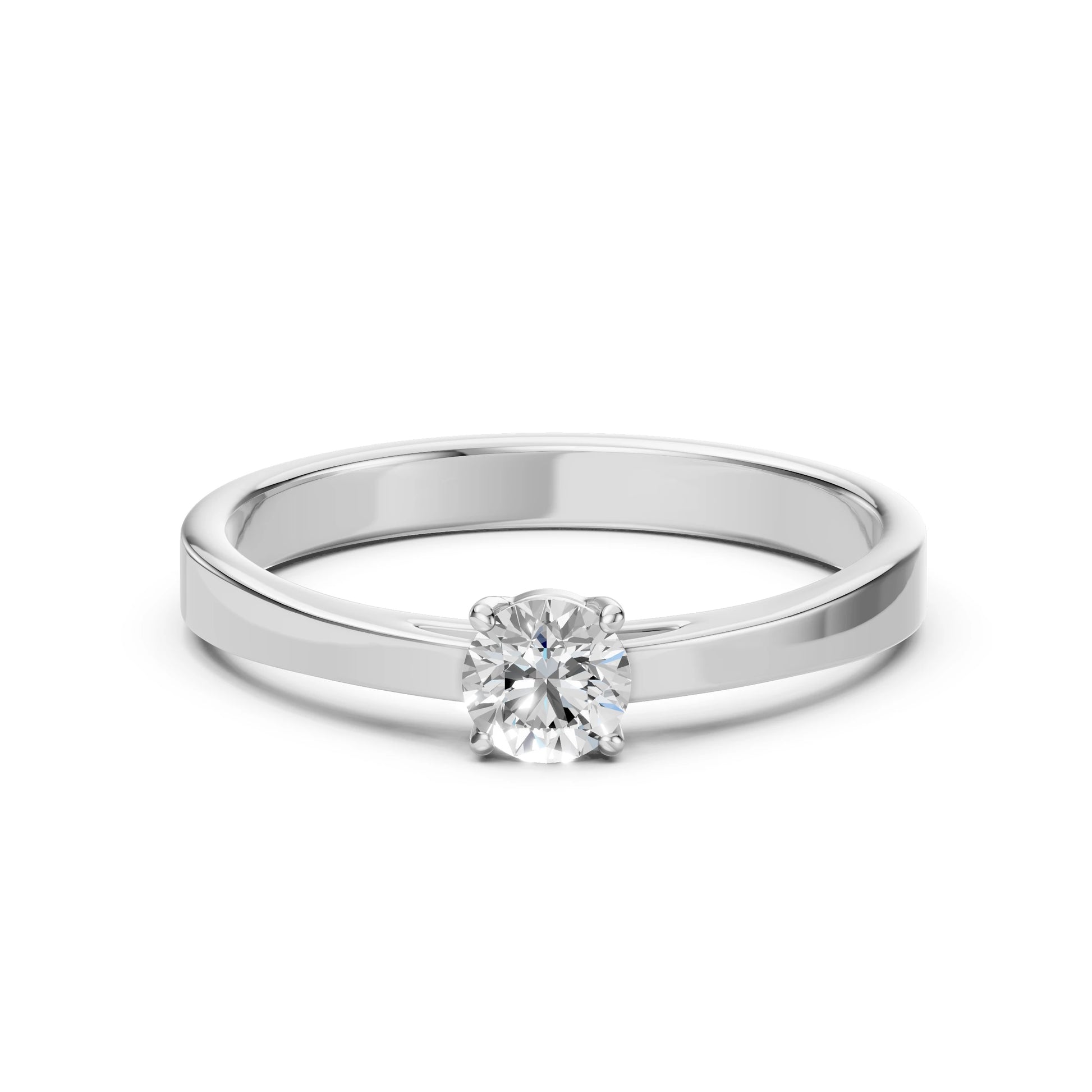 Solitaire Ring (Round), 0.35 ct — 101-10012/1(4.5)