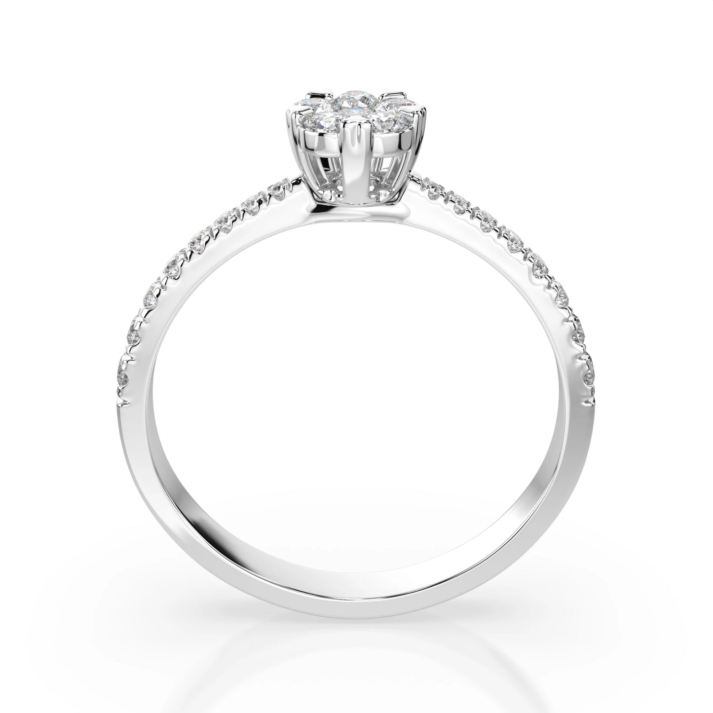 Illusion Ring (Round), 0.03 ct — 101-10015/4(2.0)