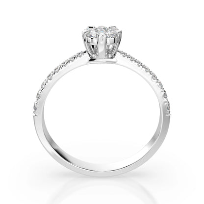 Illusion Ring (Round), 0.03 ct — 101-10015/4(2.0)