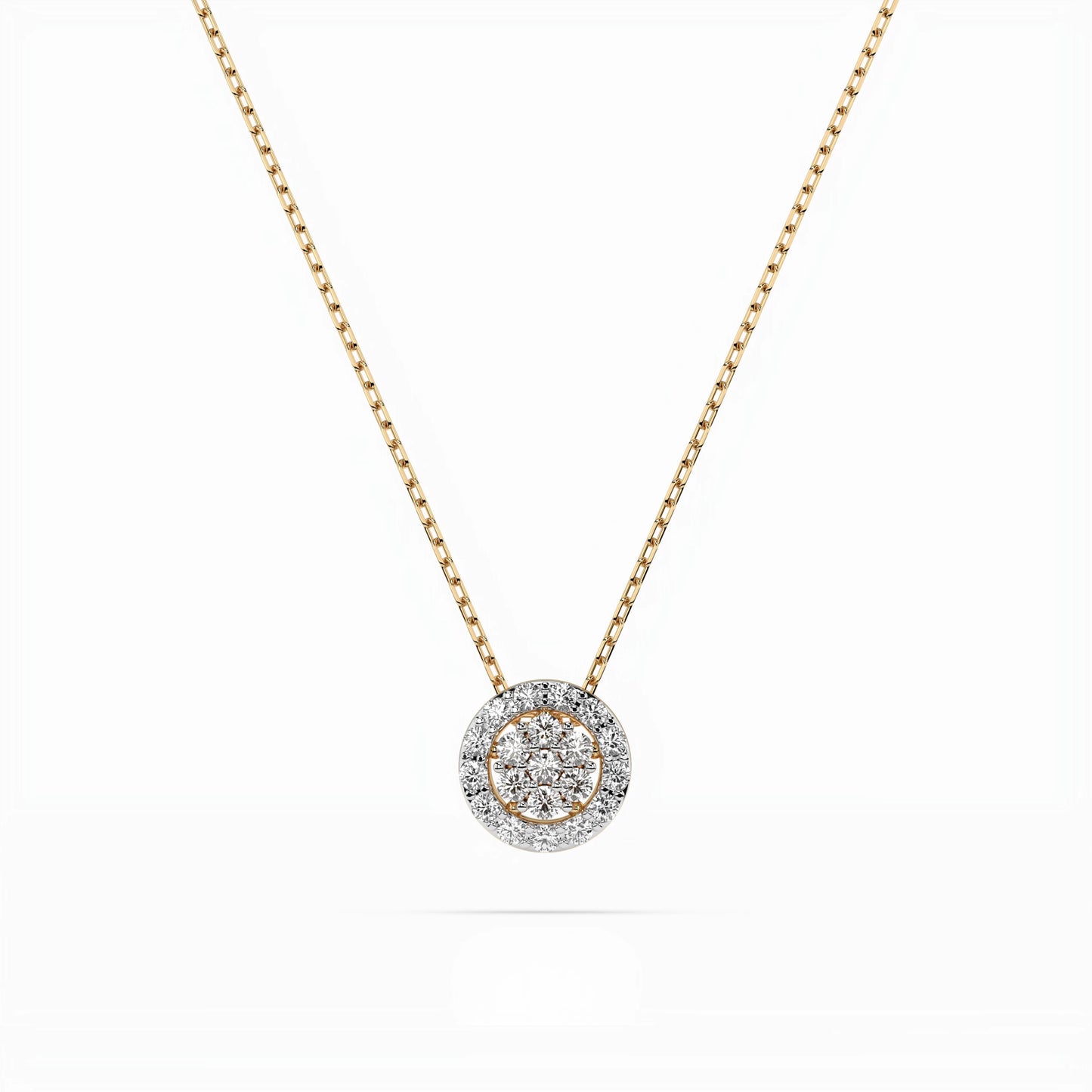 Illusion Necklace (Round), 0.08 ct — 104-10038