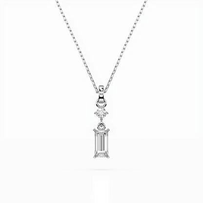 Solitaire Necklace (Baguette), 0.04 ct — 104-10071/2(0.30)BAQ