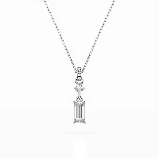 Solitaire Necklace (Baguette), 0.04 ct — 104-10071/2(0.30)BAQ