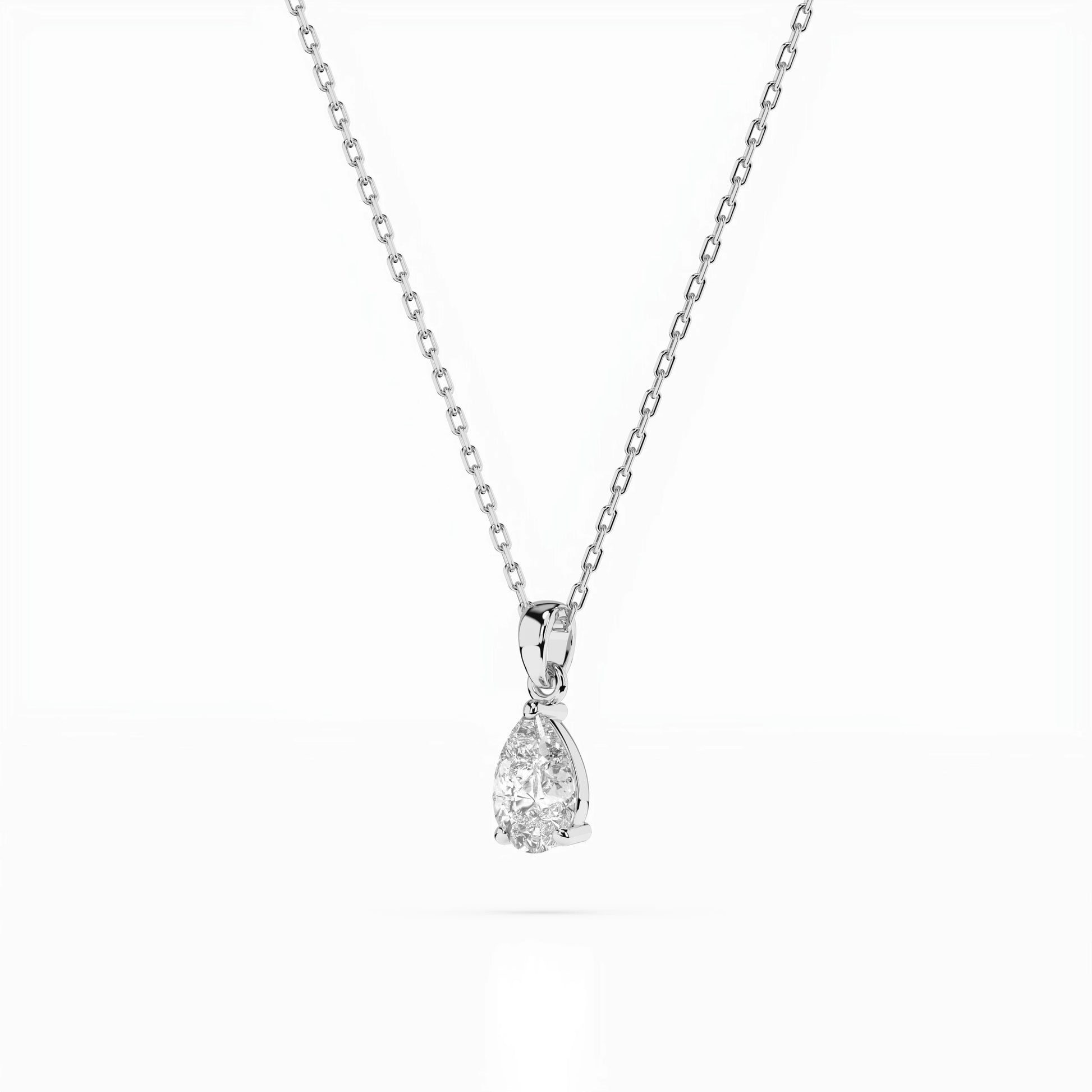 Solitaire Necklace (Pear), 0.3 ct — 104-10067(0.30)PAR