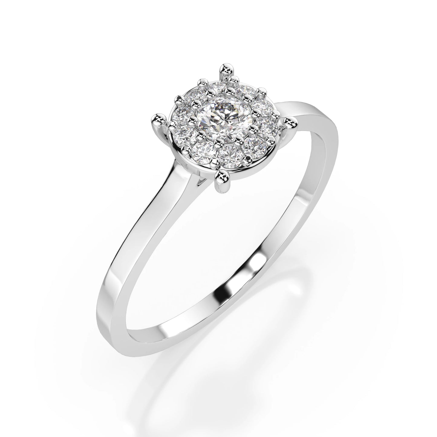 Solitaire Eternity Ring (Round), 0.1 ct — 101-10017/1(3.0)