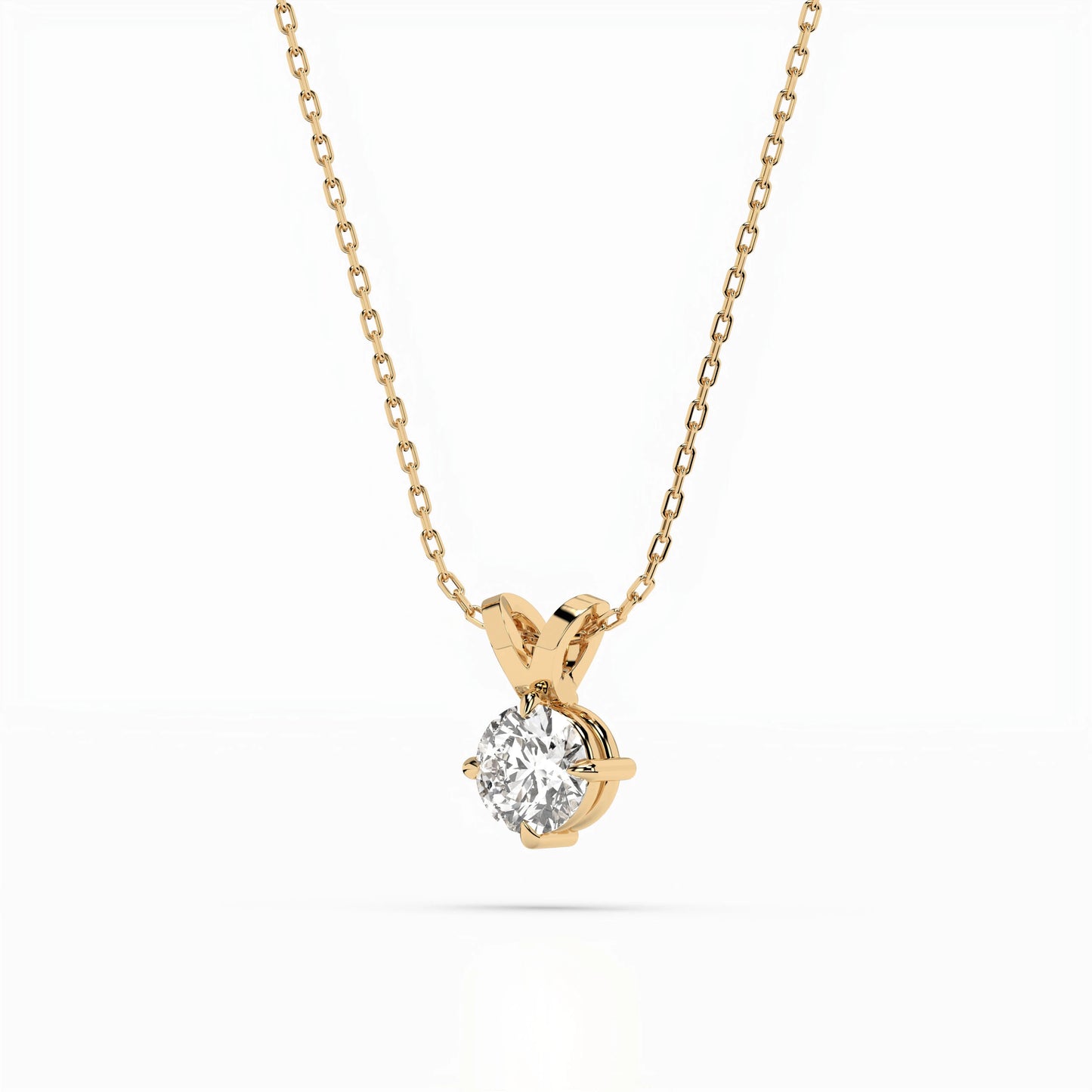 Solitaire Necklace (Round), 0.3 ct — 104-10037(4.2)