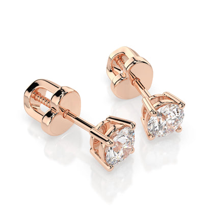 Solitaire Butterfly Earring (Round), 0.6 ct — 102-10012/1(4.2)