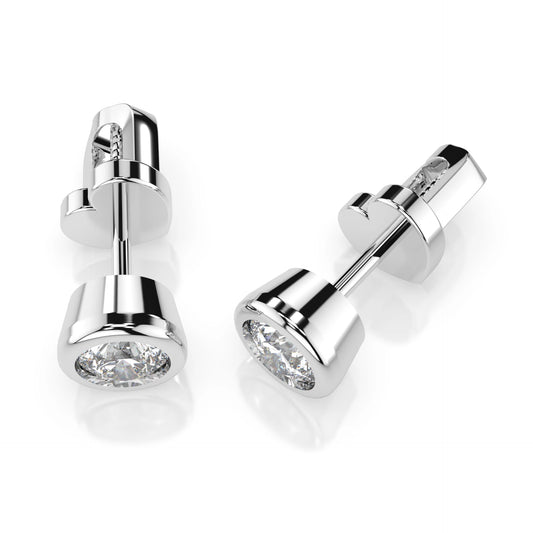 Solitaire Butterfly Earring (Round), 0.4 ct — 102-10010(3.7)