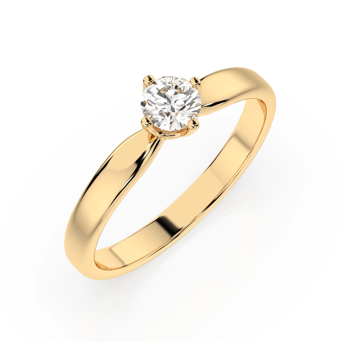 Solitaire Ring (Round), 0.3 ct — 101-10041(4.2)
