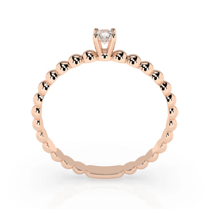 Solitaire Ring (Round), 0.08 ct — 101-10039(2.7)