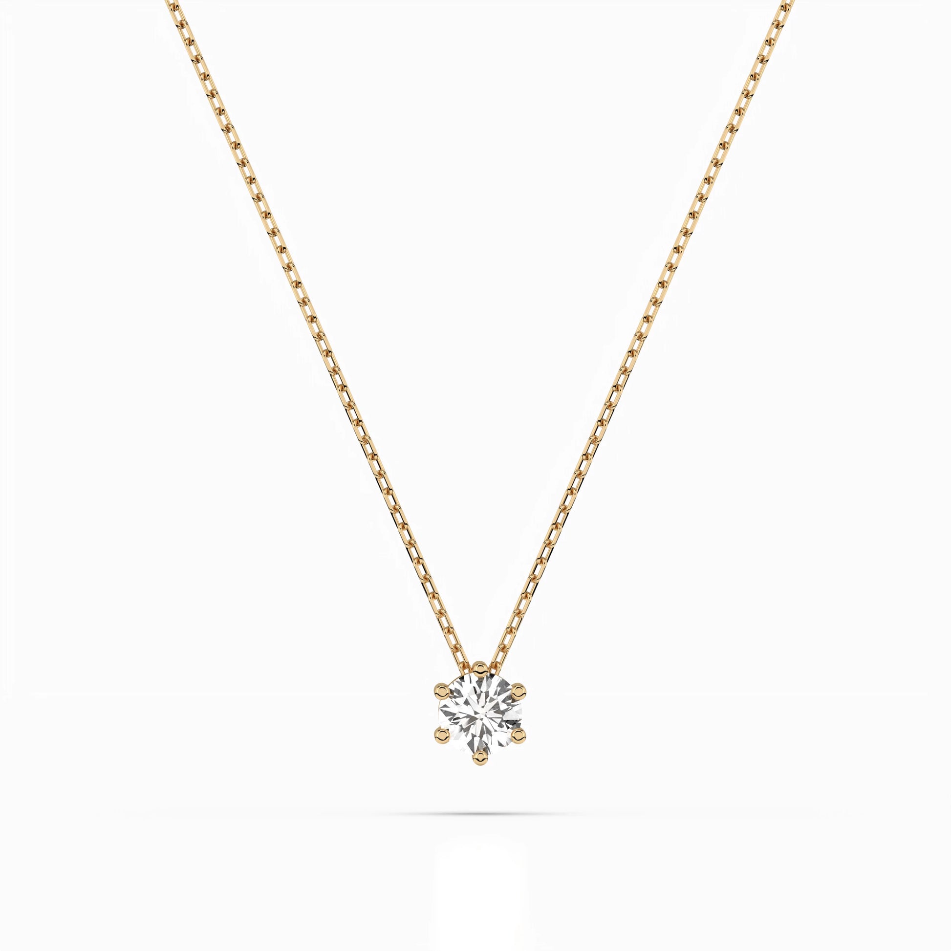 Solitaire Necklace (Round), 0.1 ct — 104-10003(3.0)