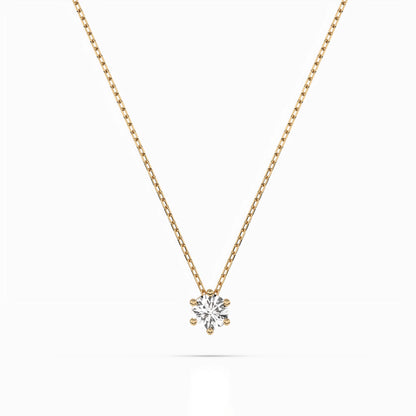 Solitaire Necklace (Round), 0.1 ct — 104-10003(3.0)