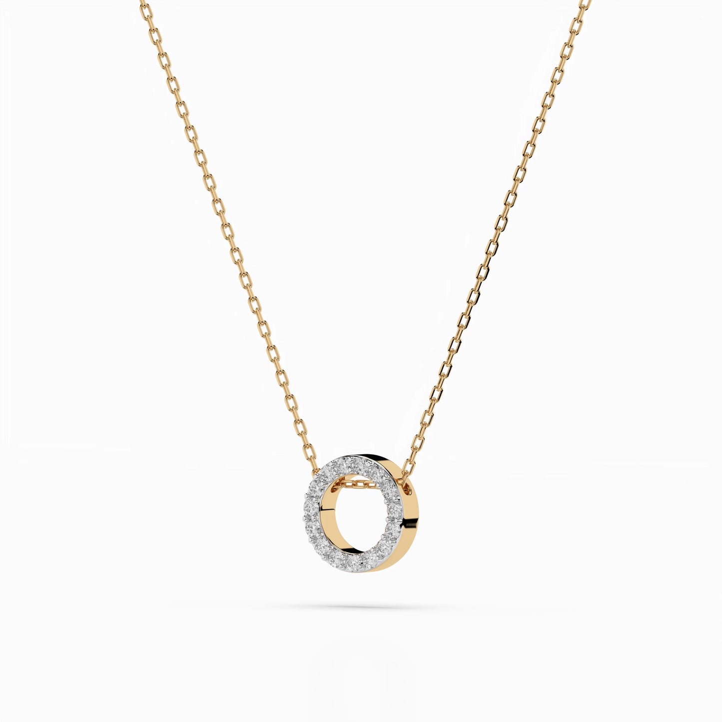 Minimalism Necklace (Round), 0.09 ct — 104-10028