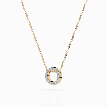 Minimalism Necklace (Round), 0.09 ct — 104-10028