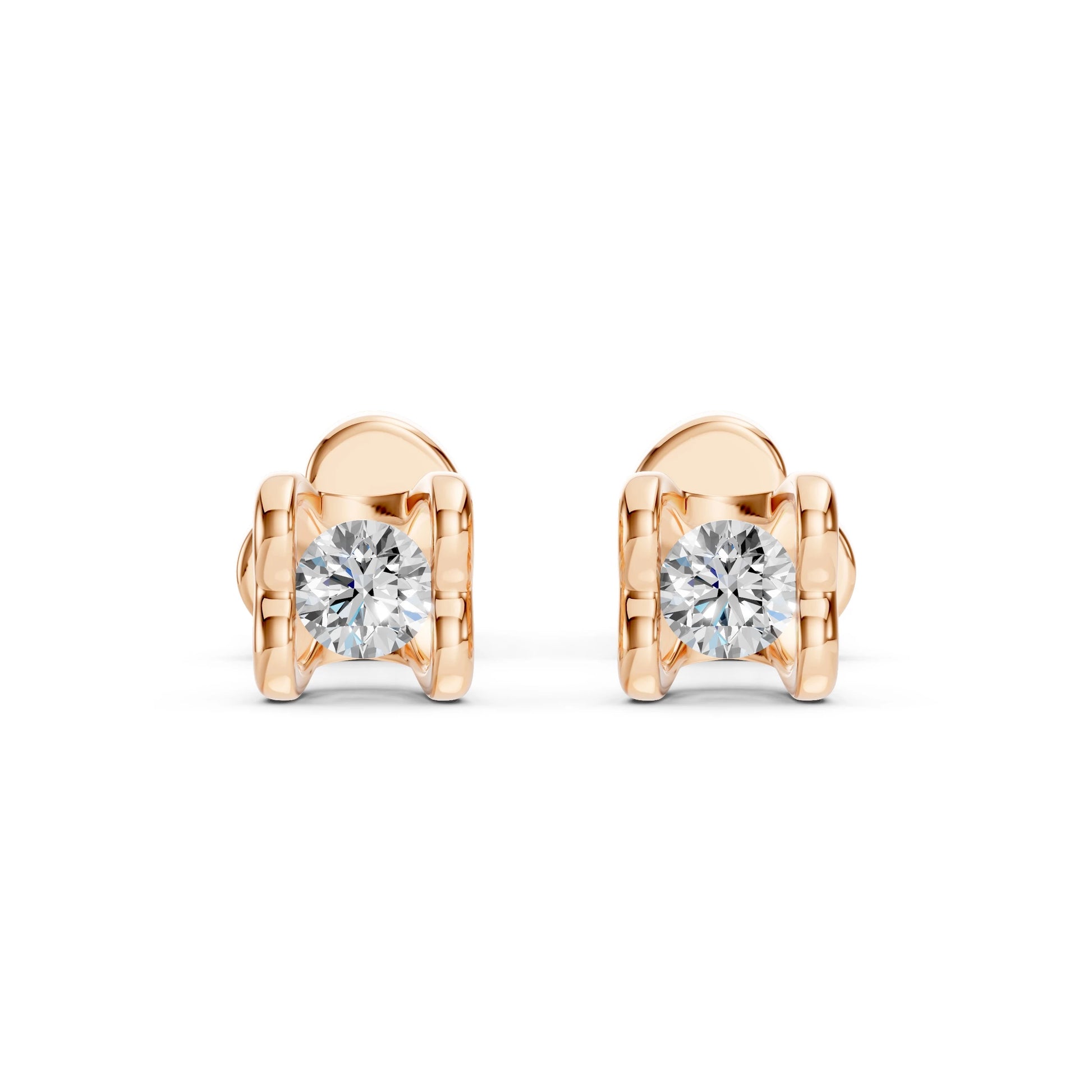 Solitaire Butterfly Earring (Round), 0.2 ct — 102-10013/2(3.0)