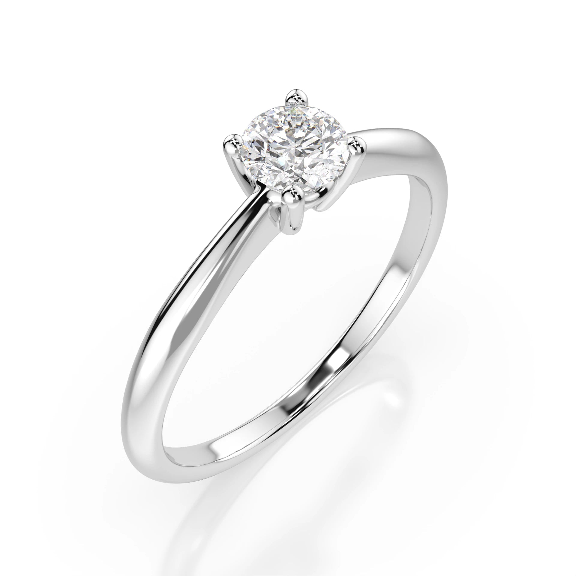 Solitaire Ring (Round), 0.3 ct — 101-10021(4.2)