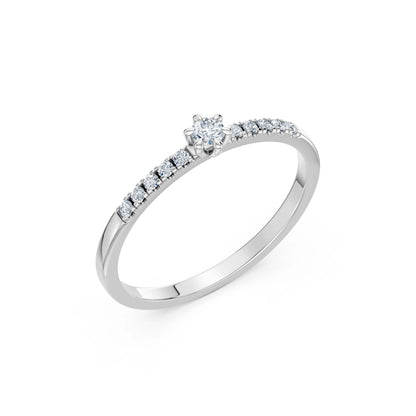Solitaire Eternity Ring, 0.07 ct — 101-10126/4(2.6)