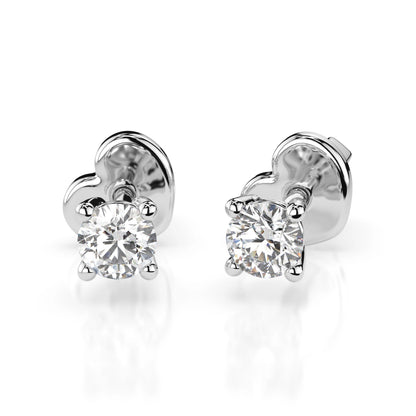 Solitaire Butterfly Earring (Round), 0.3 ct — 102-10012/1(3.4)
