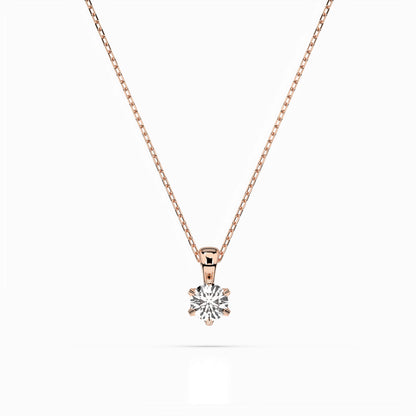 Solitaire Necklace (Round), 0.2 ct — 104-10004(3.7)