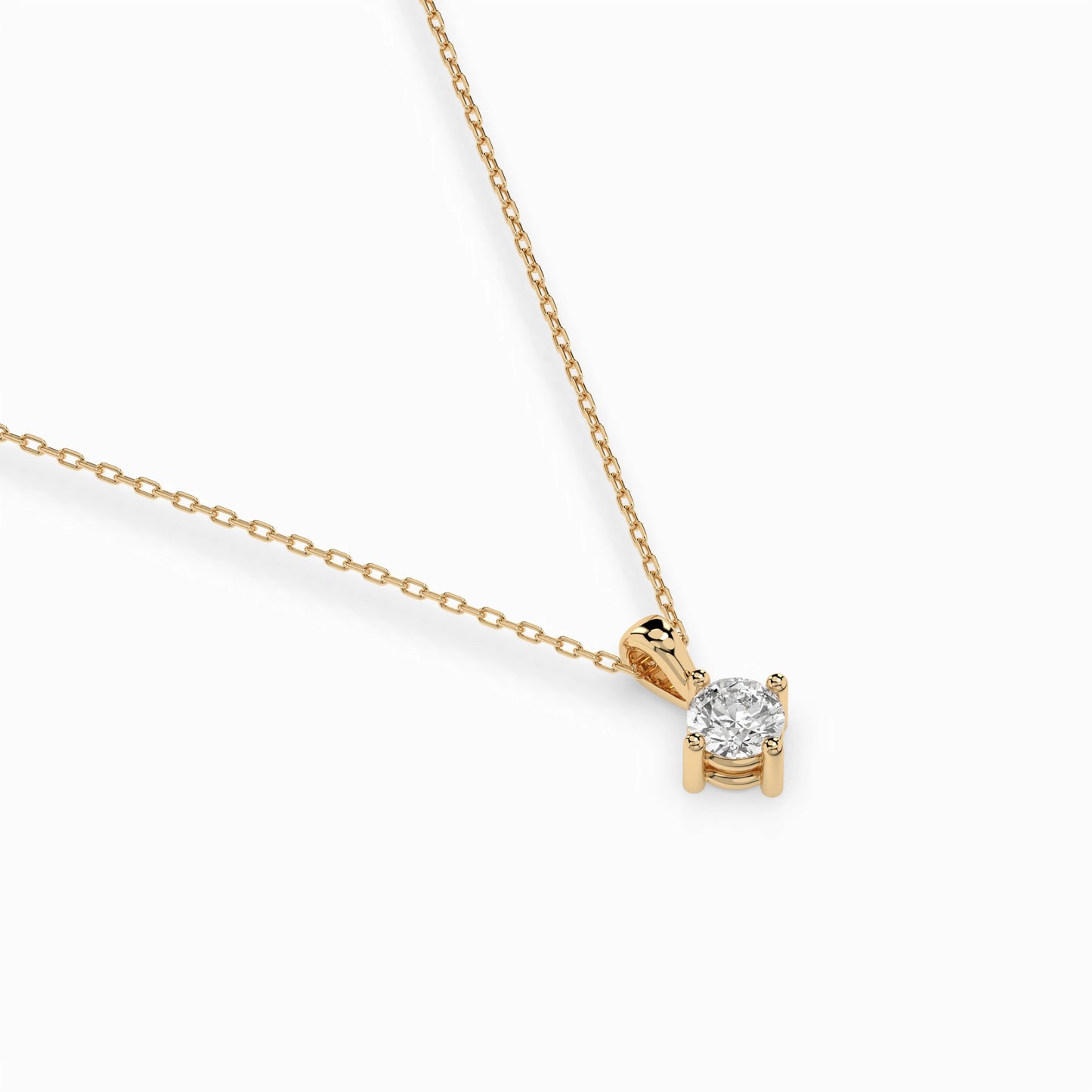 Solitaire Necklace (Round), 0.1 ct — 104-10011(3.0)