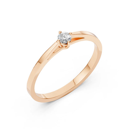 Solitaire Ring (Round), 0.1 ct — 101-10125(3.0)