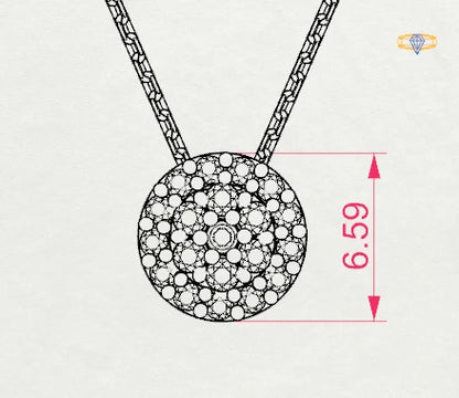 Illusion Necklace (Round), 0.08 ct — 104-10038