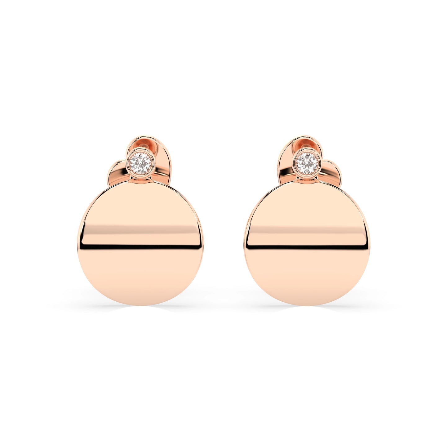 Minimalism Earring (Round), 0.04 ct — 102-10067