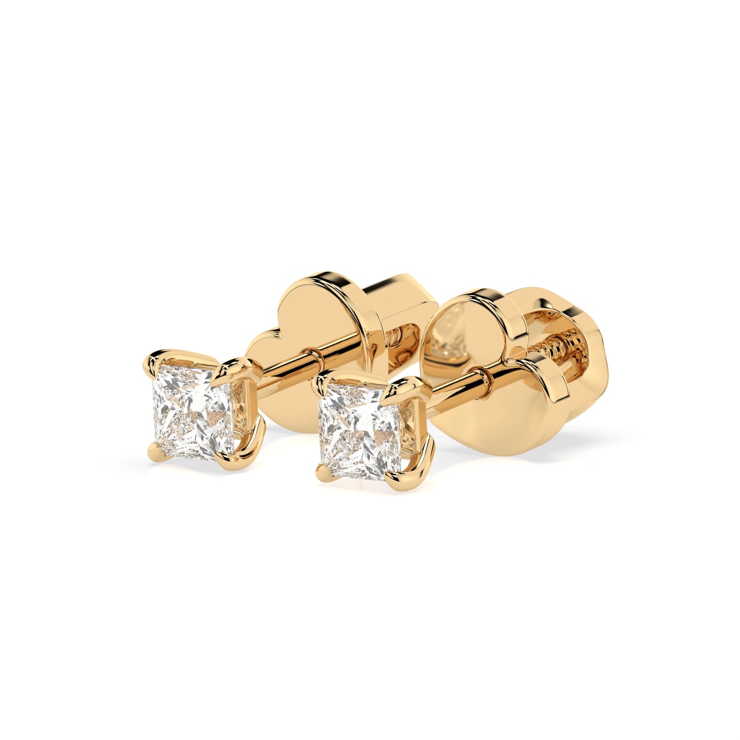 Solitaire Butterfly Earring (Princess), 0.2 ct — 102-10113(2.5)PR