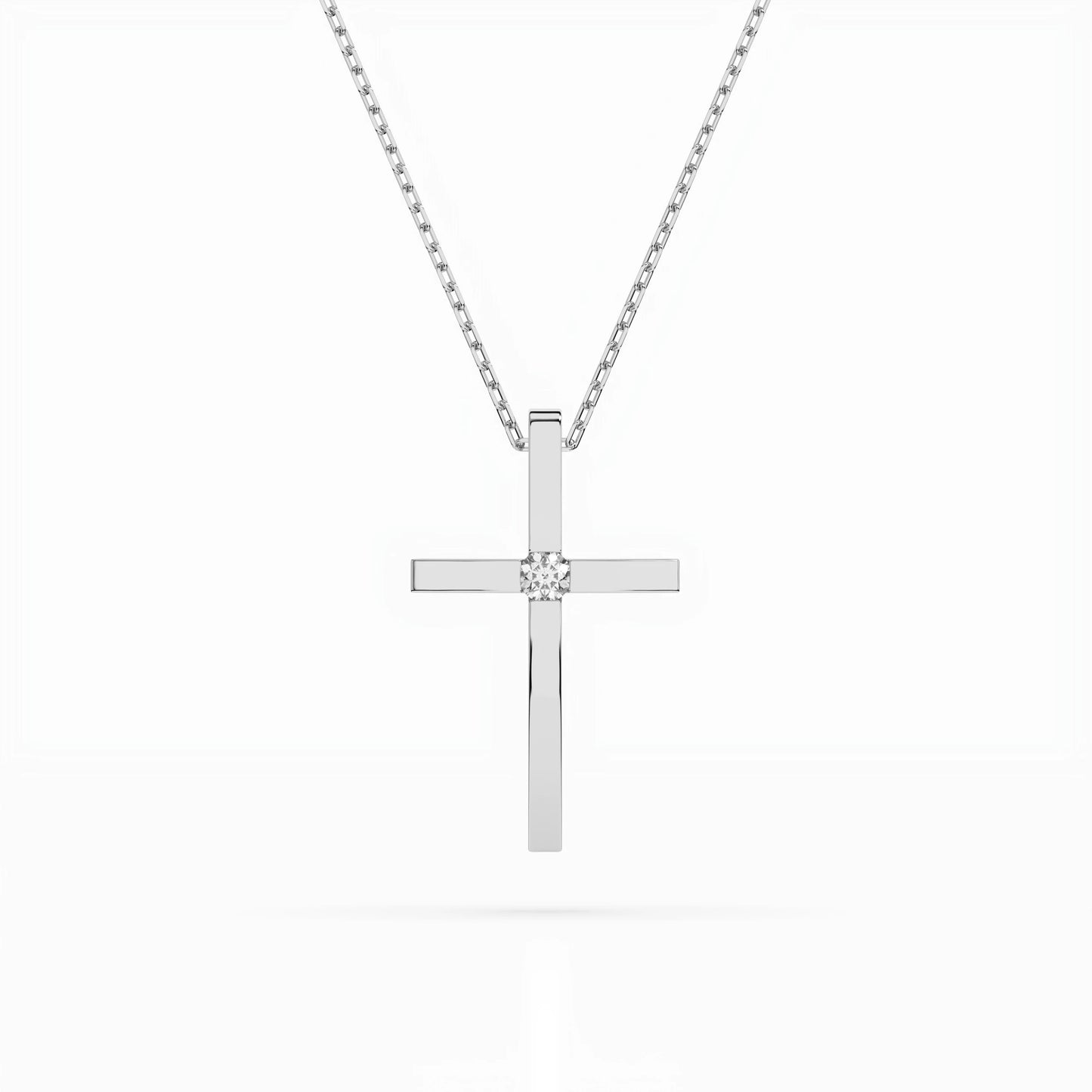 Minimalism Necklace (Round), 0.03 ct — 104-10031