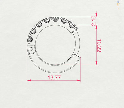 Eternity Earring (Round), 0.42 ct — 102-10109(2.0)