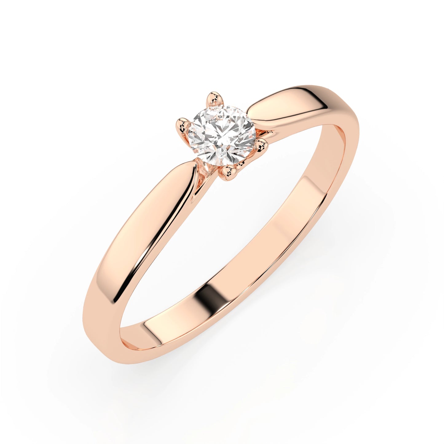 Solitaire Ring (Round), 0.15 ct — 101-10046(3.4)